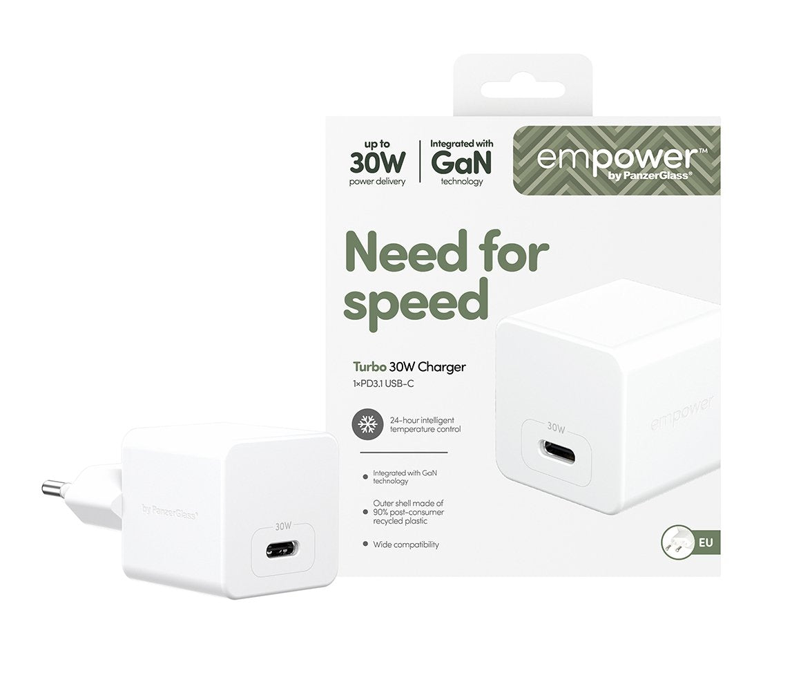 EAN 5715685027536 - PanzerGlass EM52411 cargador de dispositivo móvil Smartphone Blanco Corriente alterna Carga rápida Interi imagen 2
