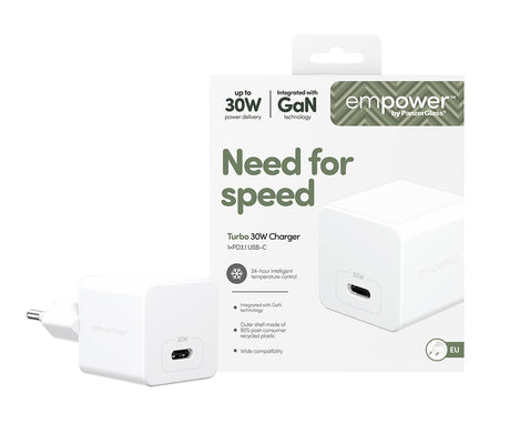EAN 5715685027536 - PanzerGlass empower™ by ® Turbo 30W Charger Single USB-C | EU Plug | Silver White Smartphone Blanco Corri imagen 2
