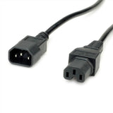 Value Netzcable Iec320 C14 Stecker - C15 Buchse, H05rn-F, Schwarz, 3 M