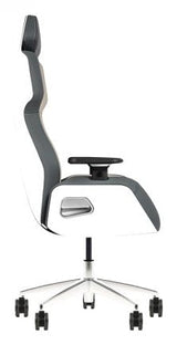 Thermaltake Argent E700 Glacier Blanco With Slate Gray Crayon Real Leather Chair