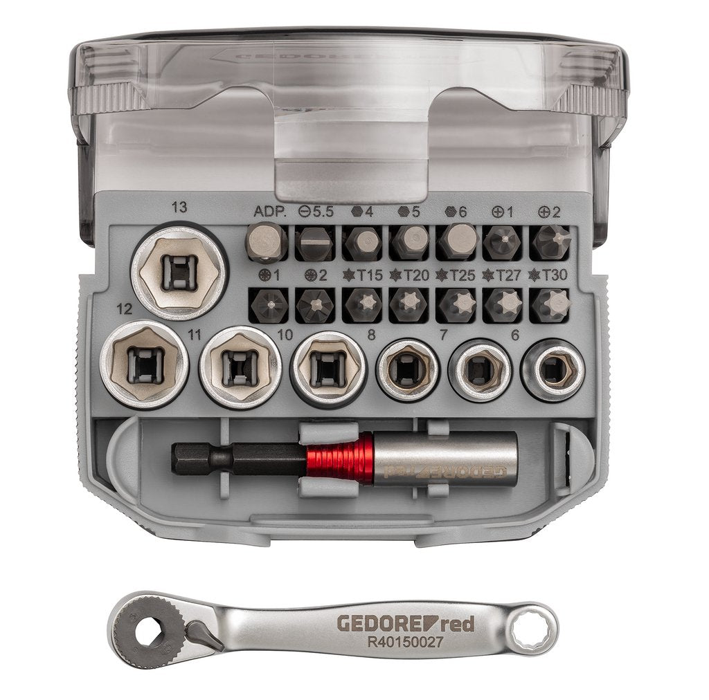 Gedore Juego De Llaves De Vaso Rojo 1/4" 3300026