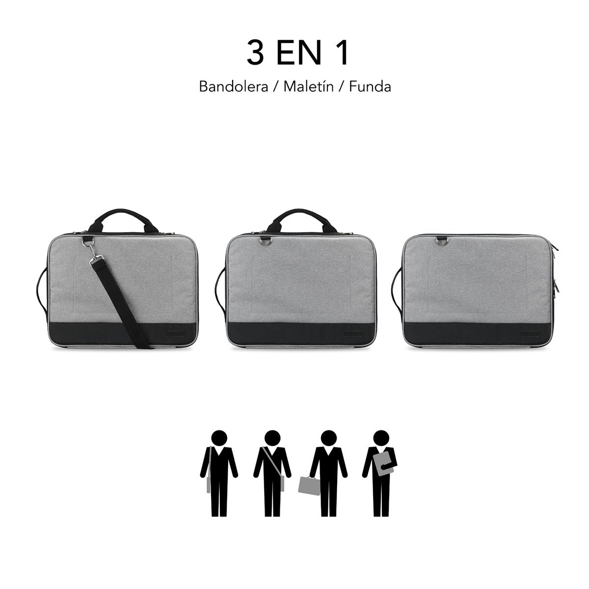 EAN 8436586741549 - SUBBLIM SUB-LS-2AS0001 maletines para portátil 35,6 cm (14") Funda Gris imagen 5