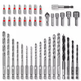 Einhell L-Case Juego De Brocas Y Taladros De 40 Piezas (Brocas De 25 Mm, Portapuntas De Cambio Rápido, Llave De Vaso, Avellanador, Brocas Para Metal, Piedra Y Madera, Incl. Caja De Almacenamiento)