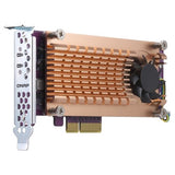 Qnap Accesorio Dual M.2 22110/2280 Pcie Ssd Expansion Card Q Qnap Expansion Card (Pcie Gen2 X4), Pcie, M.2,Nvme, Cobre