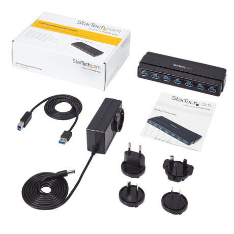 EAN 0065030855594 - StarTech.com ST7300USB3B hub de interfaz USB 3.2 Gen 1 (3.1 Gen 1) Type-B 5000 Mbit/s Negro imagen 7
