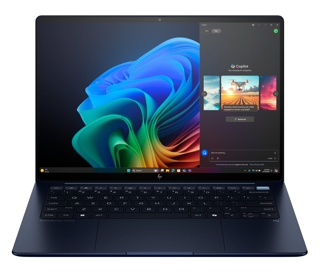 Hp Elitebook Ultra G1i Notebook Next Gen Ai Copilot+ Pc Intel Core Ultra 7 258v / Hasta 4.8 Ghz Win 11 Pro Intel Arc Graphics 32 Gb Ram 1 Tb Ssd Nvme Tlc 14" Oled Ips Pantalla Táctil 2880 X 1800 (2.8k) Wi-Fi 7 Bluetooth Magnesio Azu