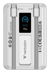 EAN 0023942322733 - Verbatim 32273 batería externa Polímero de litio 10000 mAh Cargador inalámbrico Plata imagen 2