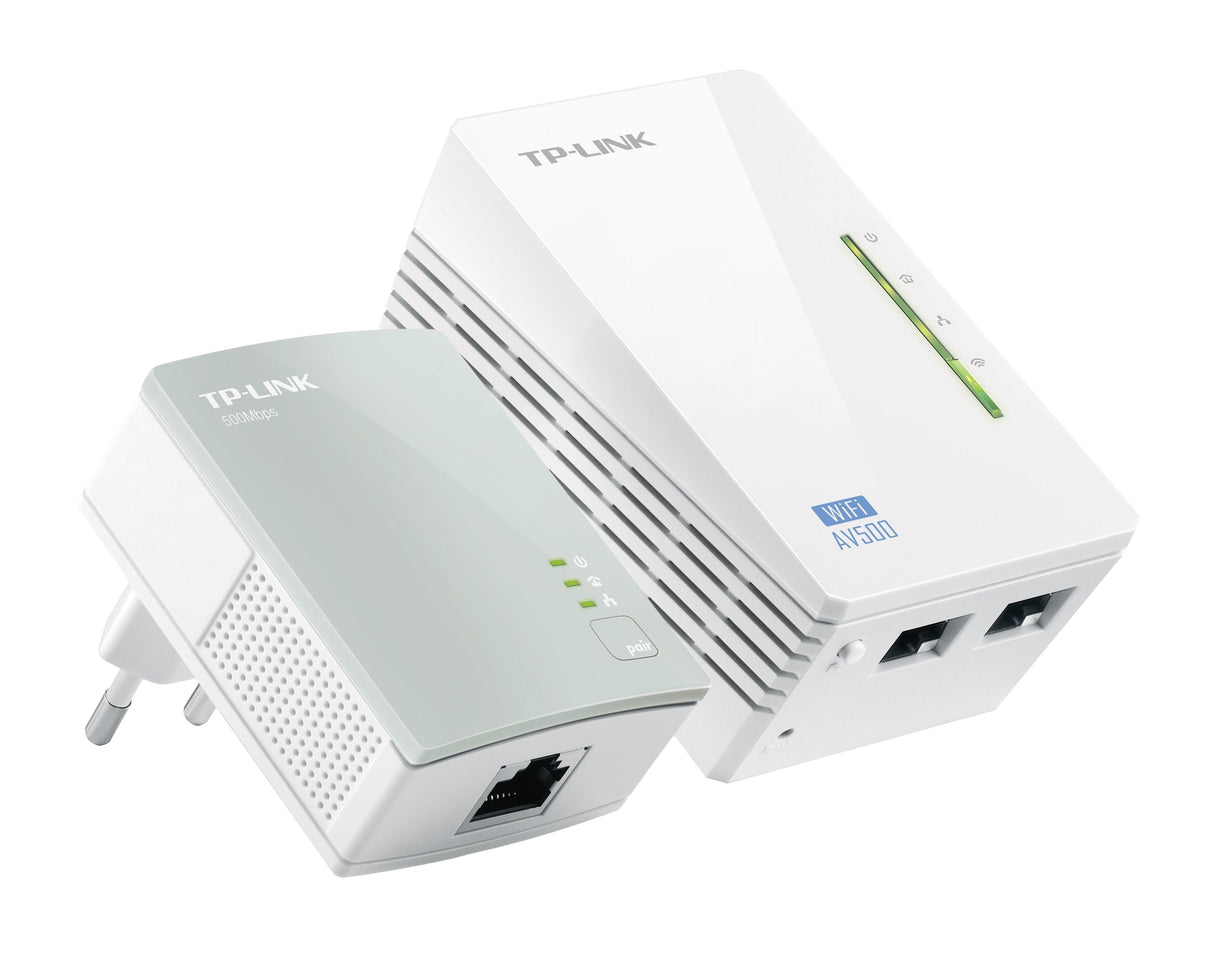 Tp-Link Tl-Wpa4220 Kit - Adaptador Powerline Av600, Kit Plc Wifi 300 Mbps