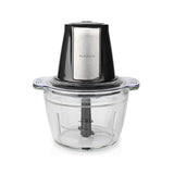 Nedis Picadora De Alimentos 500w 1l Cristal 1 Ajuste De Velocidad Negro / Plata