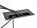 Delock Cabledurchführung Für Tischeinbau Mit Bürste 280 X 80 X 28 Mm Schwarz