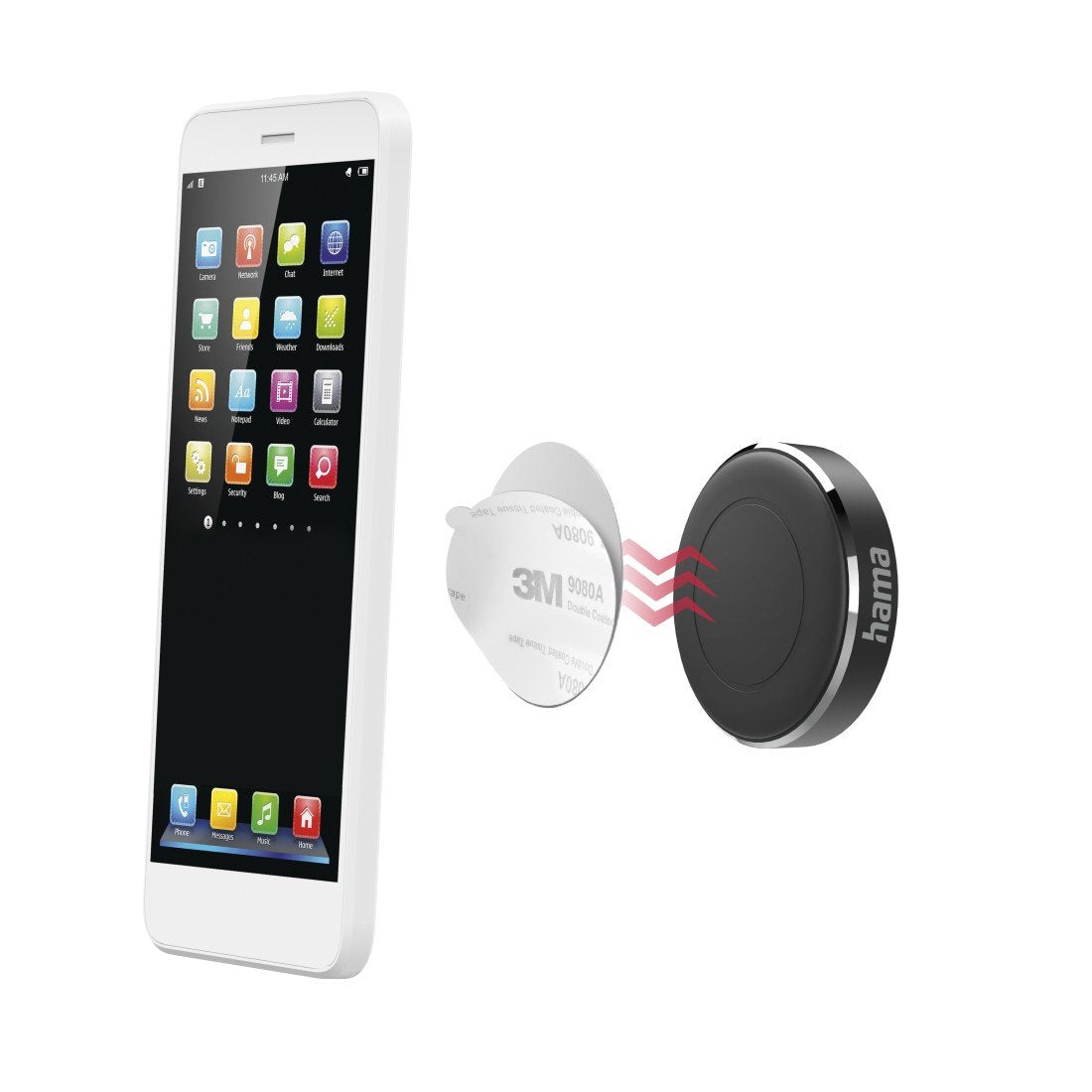 Soporte Hama Magnet  Pasivo Smartphone Negro