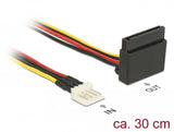 Delock 85511 Cable Power Floppy 4pin M > Sata 15pin H 0.30m