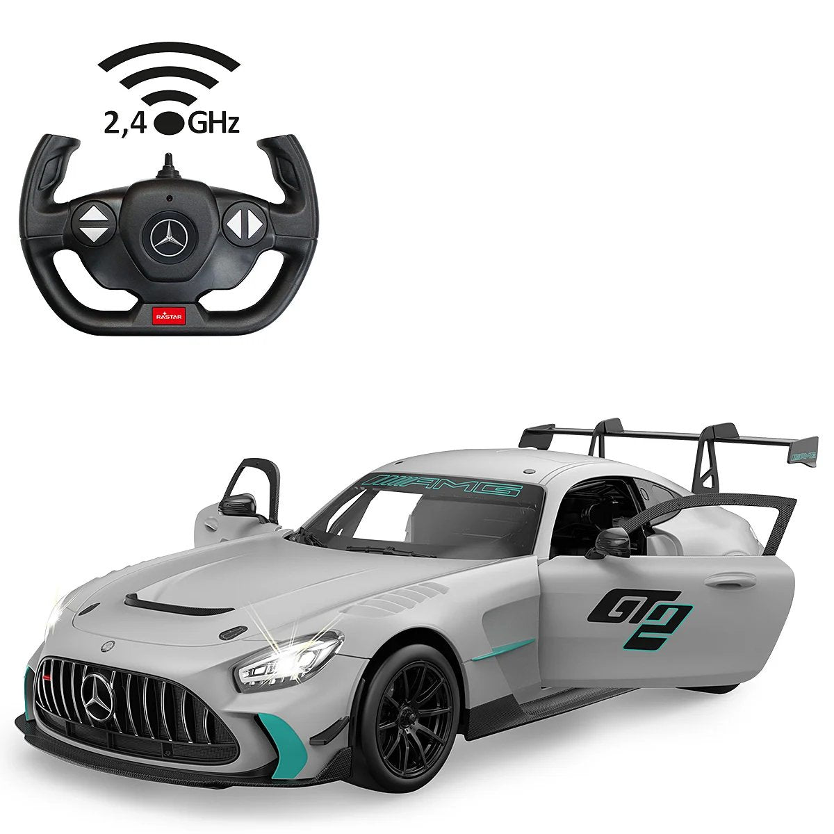 Jamara Mercedes-Benz Amg Gt2 1:14 2,4 Ghz Gris 6+