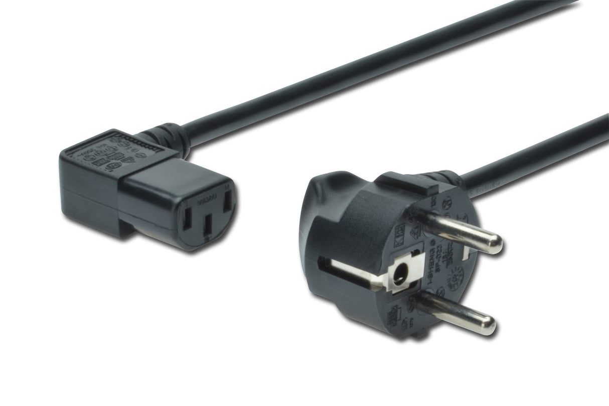 Cable De Alimentación Angulado Schuko - Iec De 1,8 Mts