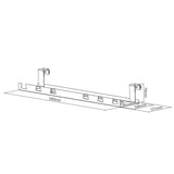 Inline Guía De Cable/Estante Para Montaje Debajo De La Mesa, Gris
