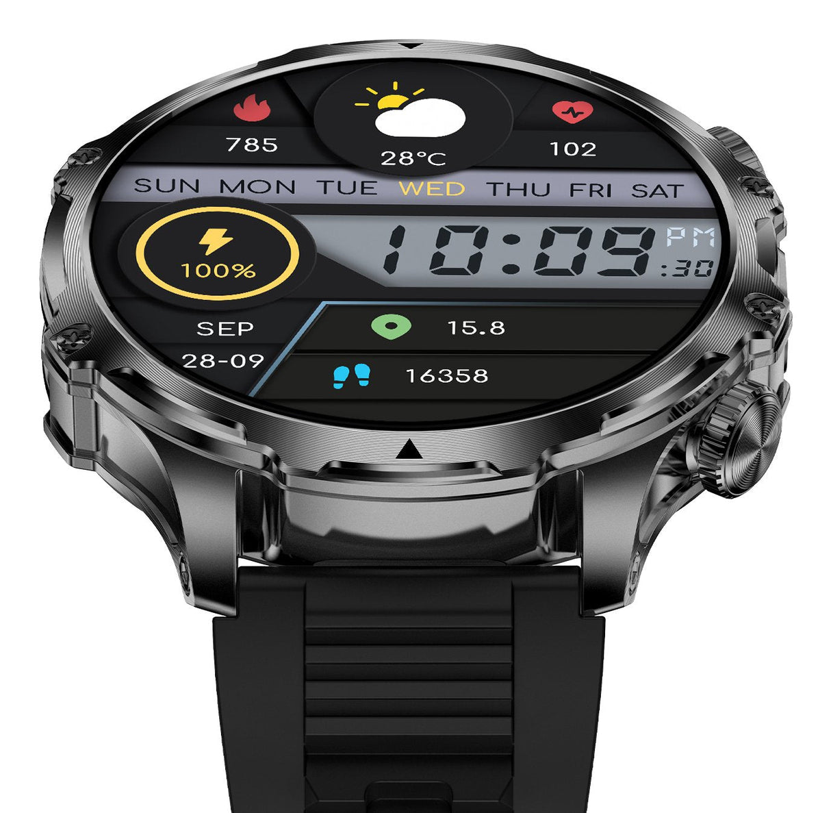 Smartwatch Ksix Venture Black  Xxl 1.85"