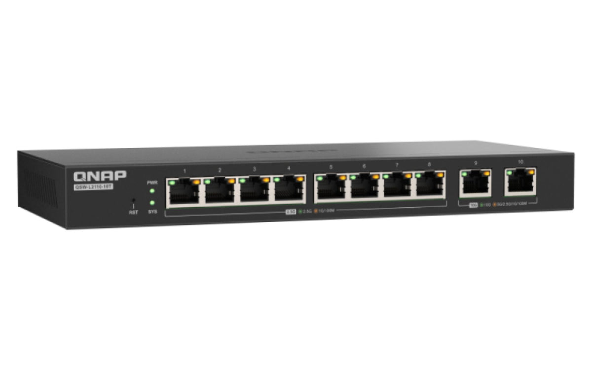 Qnap Qsw-L2110-10t - Switch - Managed - 8 X 2.5gbase-T