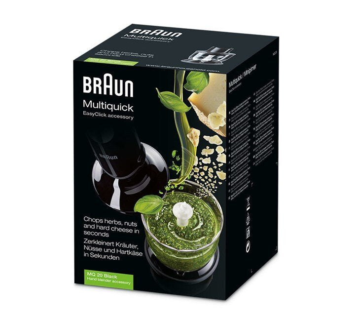 Braun Mq 20 Recipiente Para Picar, Trituradora Negro, Recipiente Para Picar, 0,35 L, Acero Inoxidable, Negro, Multiquick 3 / Multiquick 3 Vario / Multiquick 5 / Multiquick 5 Vario / Mr5 Series / Multiquick 7...