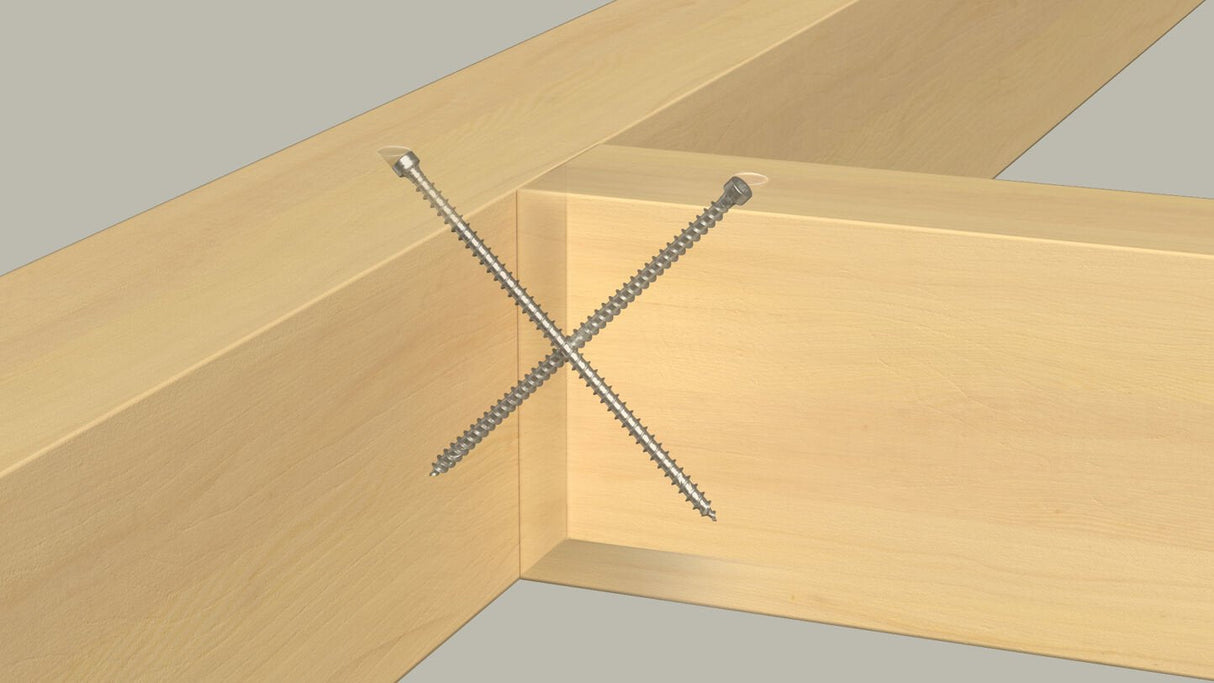 Tornillo De Construcción Para Madera Fischer Powerfull Ii 8,0x180 Zk Tx Vg 50 Piezas, Rosca Completa, Galvanizado 562961