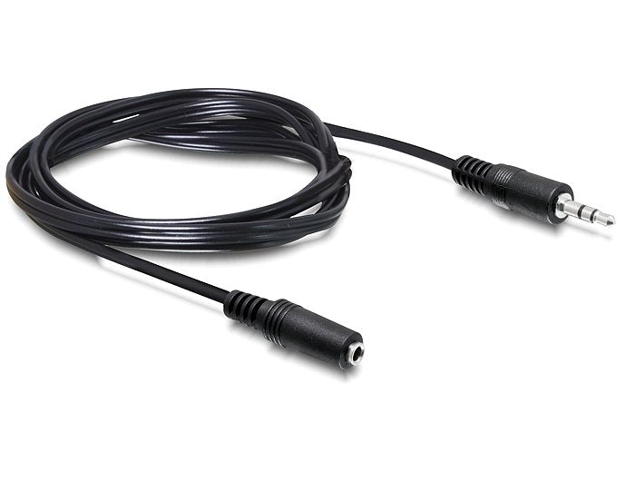 Delock Cable De Audio Jack 3,5 Mm Macho / Hembra 3 M Negro