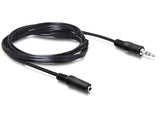 Delock Cable De Audio Jack 3,5 Mm Macho / Hembra 3 M Negro