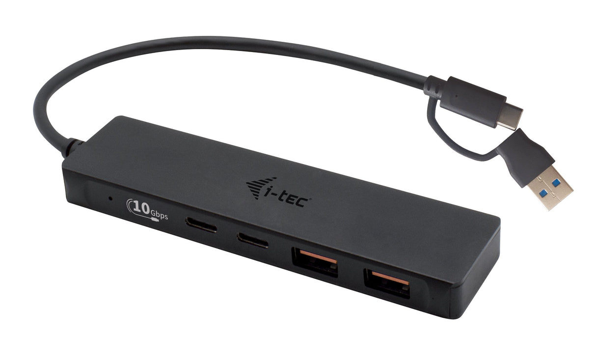 I-Tec Usb-C Hub 2+2x Usb-C/A   Perp Usb-C Metal Hub 2xusb-C 2xusb-A