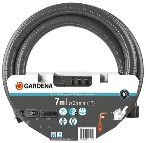 Gardena Garden Pump 4100 Silent, Juego De Mangueras De Aspiración (Gris Oscuro/Turquesa, 550 Vatios, Modelo 2023) 09052-20