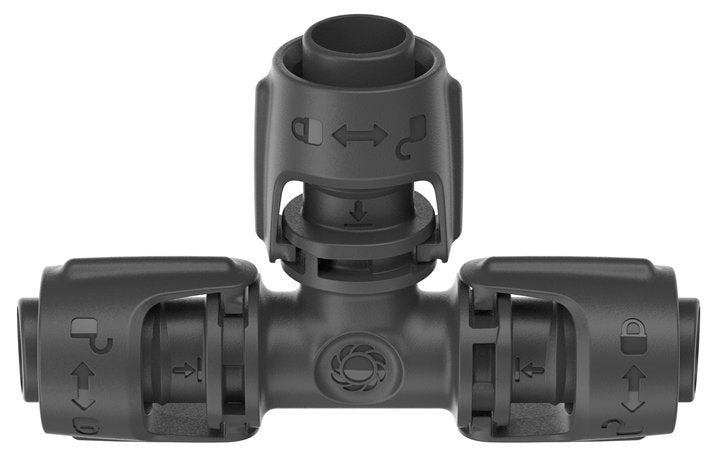 Gardena Micro-Drip-System Pieza En T De 13 Mm (1/2"), Conexión (Gris Oscuro, 2 Piezas 13201-20