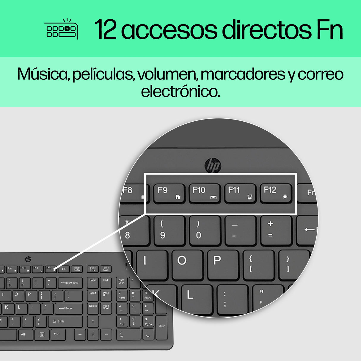 EAN 196548244201 - HP 150 USB-A Wired Keyboard teclado Universal Negro imagen 6