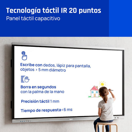 EAN 8435364318812 - iggual Orchid 75" Panel plano interactivo 190,5 cm (75") LED Wifi 400 cd / m² 4K Ultra HD Negro Pantalla  imagen 4
