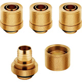 K Corsair Hydro X Series Xf Compression G1 4 13 10 Fittings Four Pack - Gold
