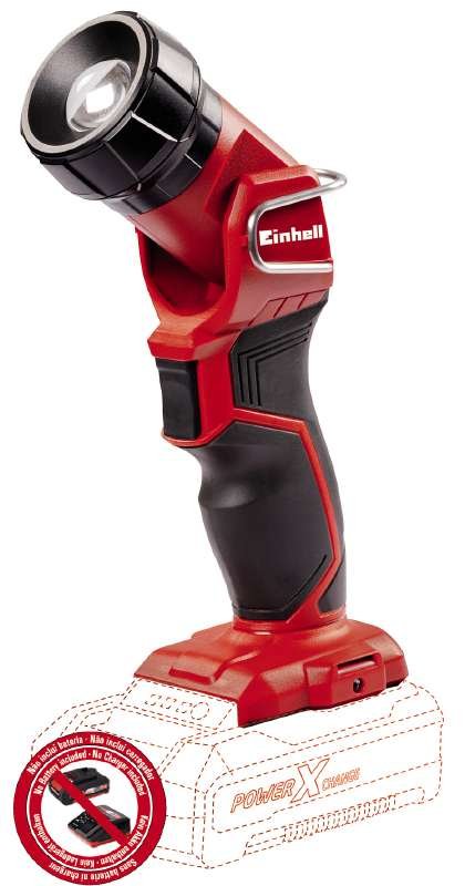 Lámpara De Batería Einhell Te-Cl 18 Li H-Solo, 18 Voltios, Foco De Construcción (Rojo/Negro, Sin Batería Ni Cargador) 4514130