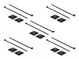 Delock Befestigungssockel 40 X 40 Mm Mit Cablebinder L 250 X B 7,2 Mm Schwarz