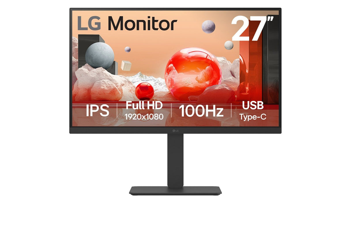 Lg 27ba650-B.Aeu, Monitor Led 68,6 Cm (27 Pulgadas), Negro, Fullhd, Ips, Usb-C, Panel 100hz 27ba650-B.Aeu