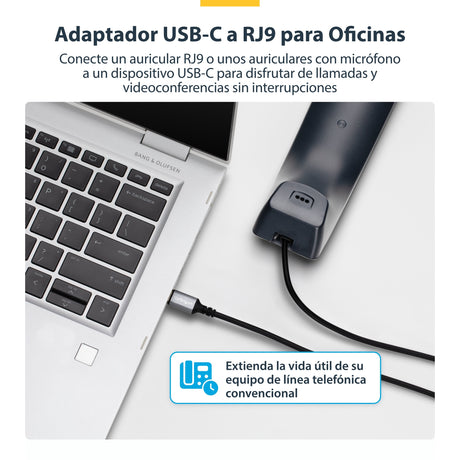 EAN 65030916042 - StarTech.com UR9-HEADSET-ADAPTER cambiador de género para cable RJ-9 Negro imagen 7