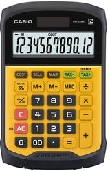 Casio Calculadora De Sobremesa Amarillo Y Negro 12 Dígitos Resistente Al Agua Y Al Polvo Wm-320mt