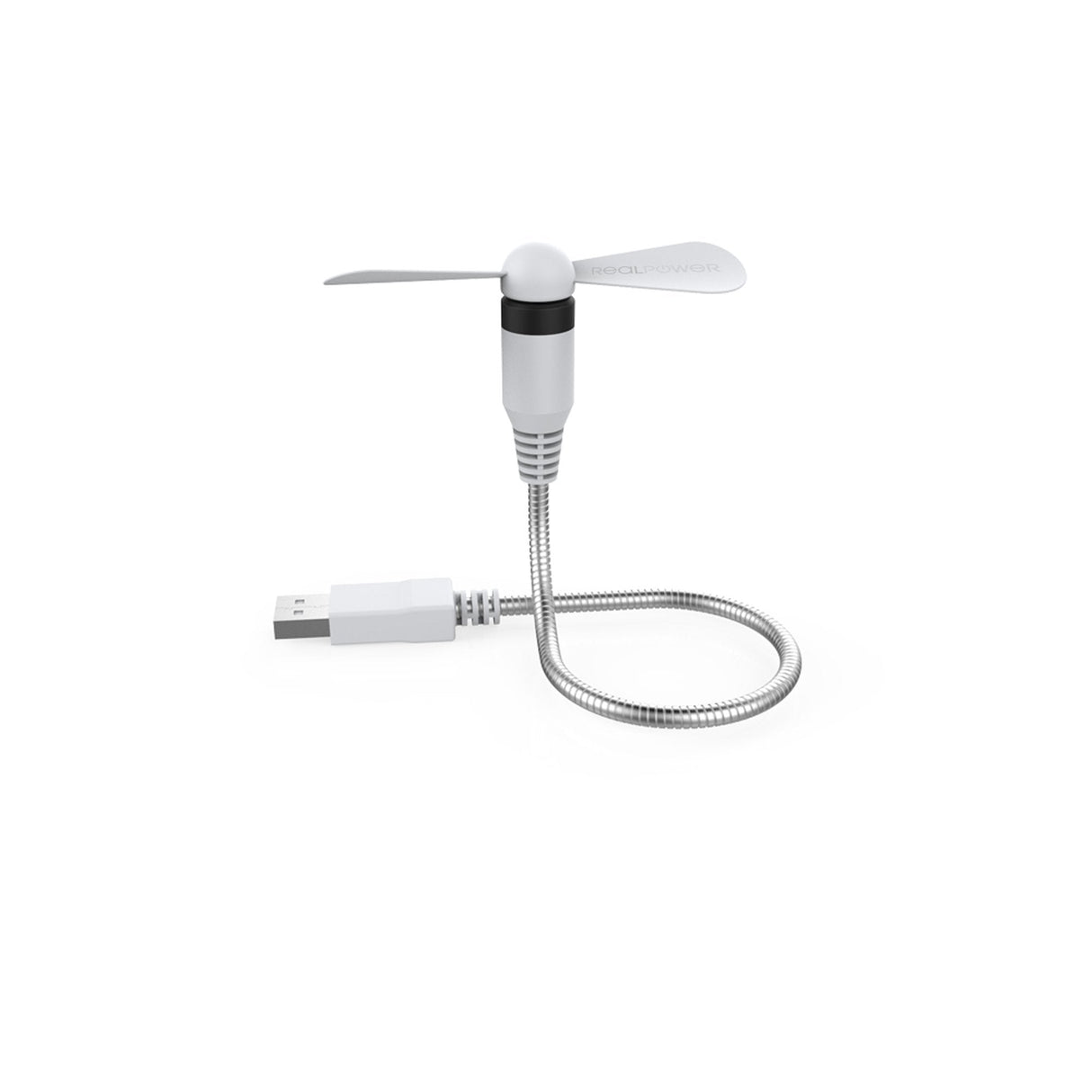 Mini Ventilador Usb Ventilador Realpower Blanco (Usb Flexible)