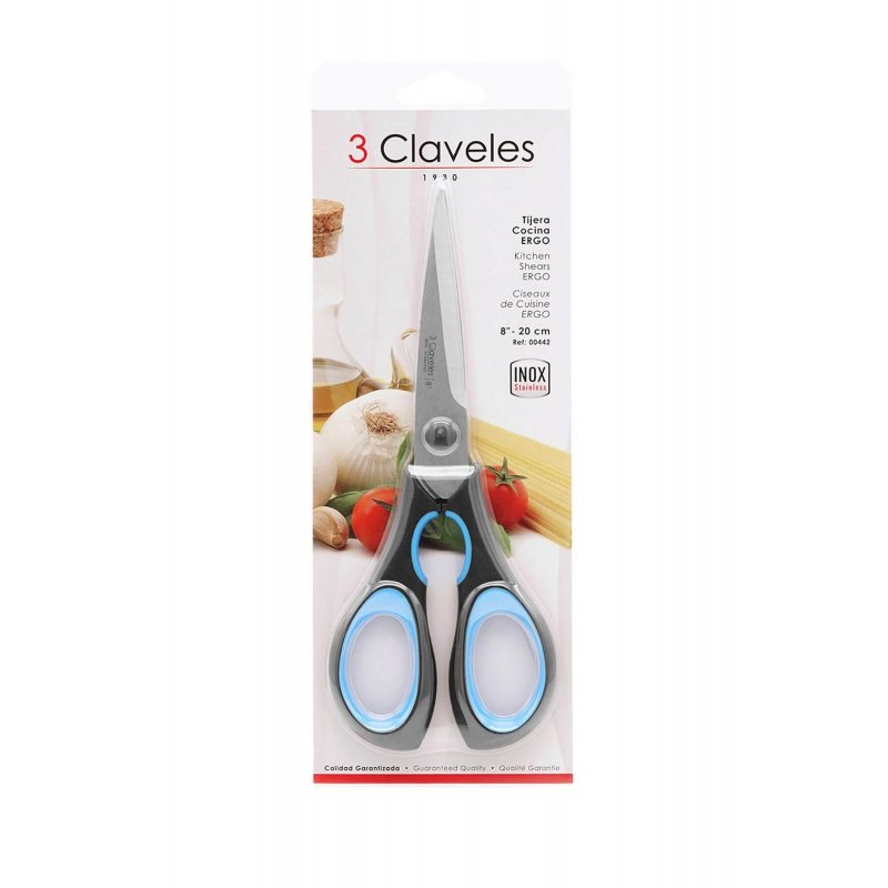 Tijera Cocina Ergo 8" D 3 Claveles