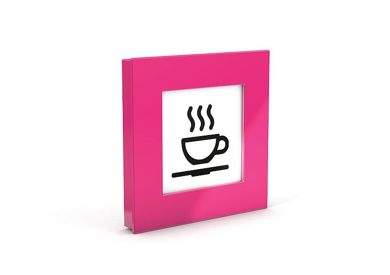 Novus Dahle 95553 Imán Mega Magnet Cuadrado Xl 7,5x7,5 Cm C/Portafoto Rosa