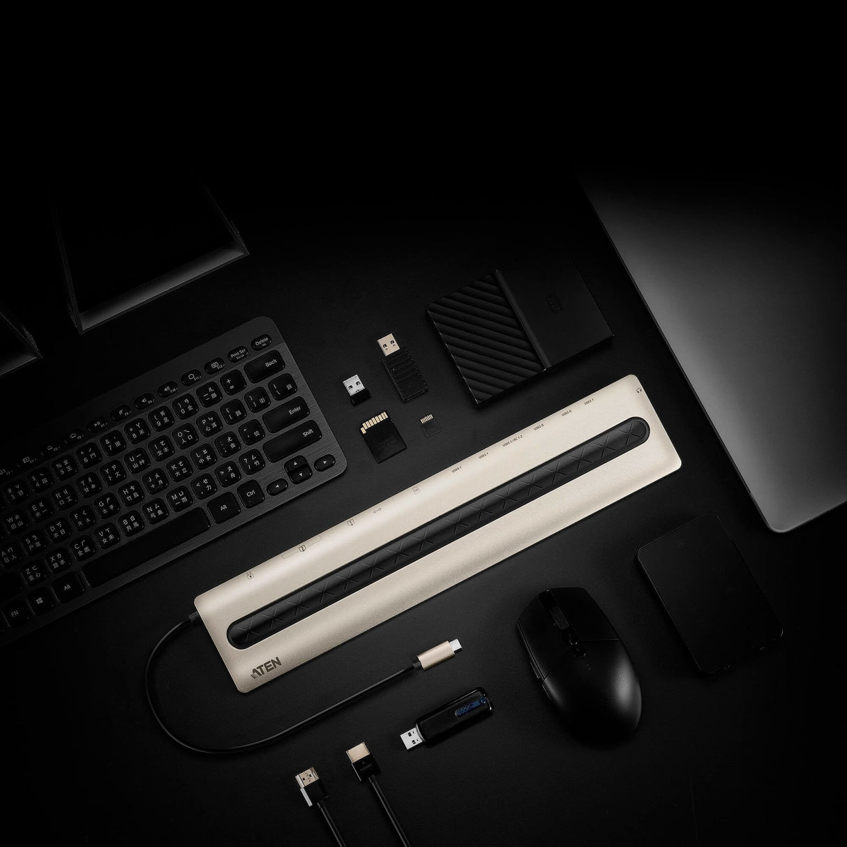 Aten Uh3237 Estación De Acoplamiento Multipuerto Usb-C Con Paso De Alimentación