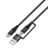 Coolbox Cable Usb-C A Usb-C 1.8m 60w Trenzado Adaptador Usb-A