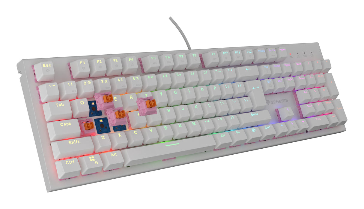 Genesis Thor 303 Rgb Biala Outemu Peach Silent