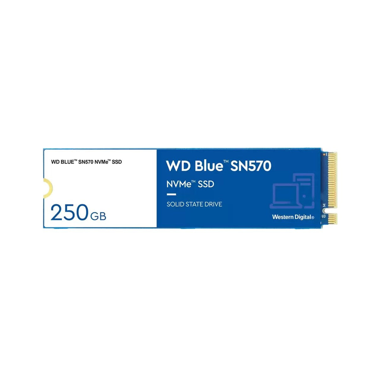 Disco Ssd Western Digital M.2 250gb Blue Nvme Pcie Gen3 8 Gb/S, (R:3300, W:1200mb/S) Wds250g3b0c