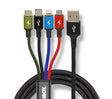 EAN 5903968680275 - iBox Universal 4 in 1 charging cable I-BOX USB IKUM4W1 - Kabel cable USB 1,2 m Micro-USB A 2 x USB C Mult imagen 1