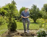 Gardena 17012-20 Pala Y Paleta Pala De Metal Con Cabeza Puntiaguda Ergonómica Para Drenaje Acero Negro