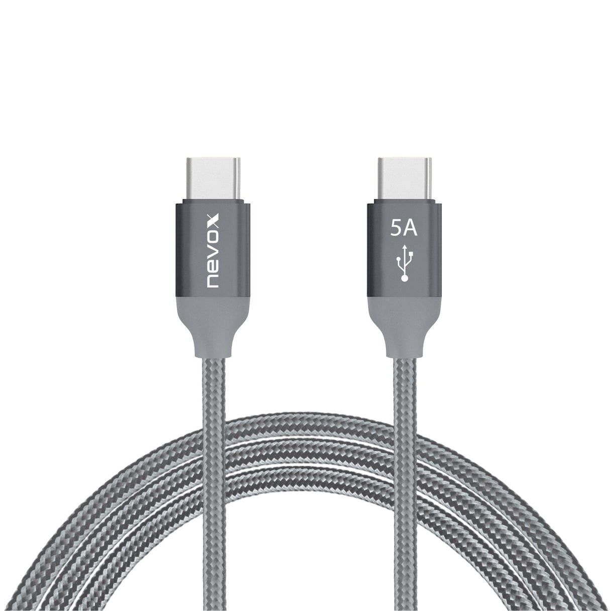 Cable Nevox Usb 2.0, Conector Usb-C > Conector Usb-C Gris, 2 Metros, Pd, Carga Con Hasta 100 Vatios 4250686406542