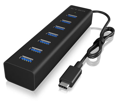 EAN 4250078165897 - ICY BOX IB-HUB1700-C3 USB 3.2 Gen 1 (3.1 Gen 1) Type-C 5000 Mbit/s Negro imagen 1