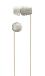 Auriculares Inalámbrico Intrauditivos Sony Wi-C100 Con Micrófono Bluetooth Beige