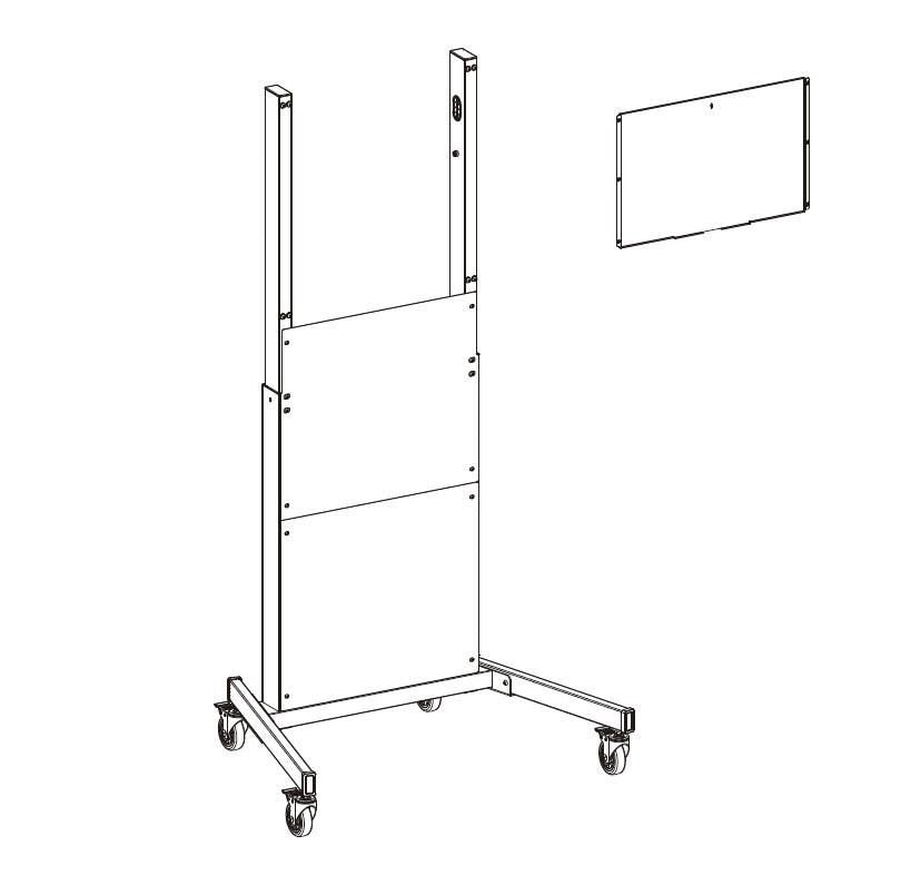 Mobile Base Stand For  Vivolink Flexilift W/4"