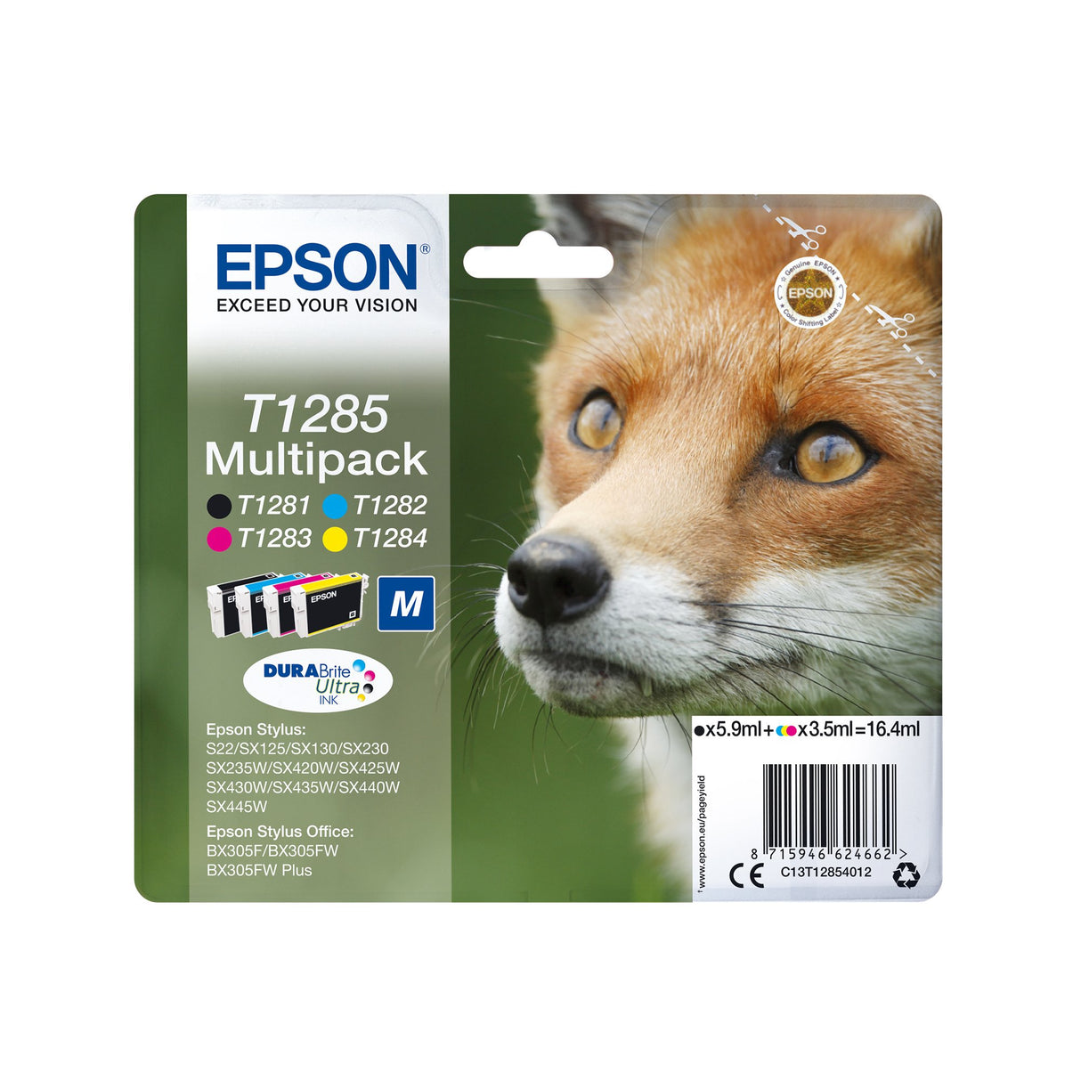 EAN 8715946638829 - Epson Fox T128 cartucho de tinta 1 pieza(s) Original Negro, Cian, Magenta, Amarillo imagen 2